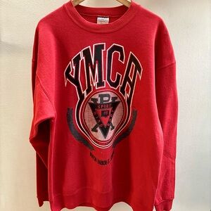 YMCA vintage 90s red Oneita crewneck XL Made in USA